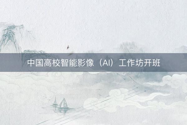 中国高校智能影像（AI）工作坊开班