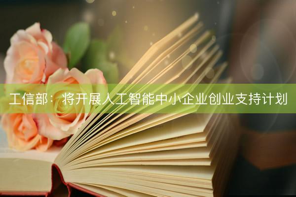工信部：将开展人工智能中小企业创业支持计划