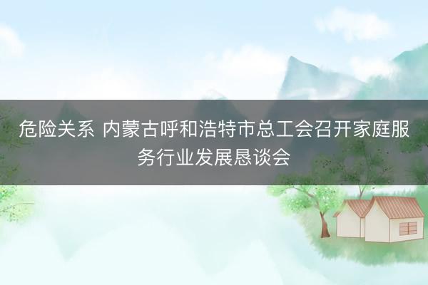 危险关系 内蒙古呼和浩特市总工会召开家庭服务行业发展恳谈会