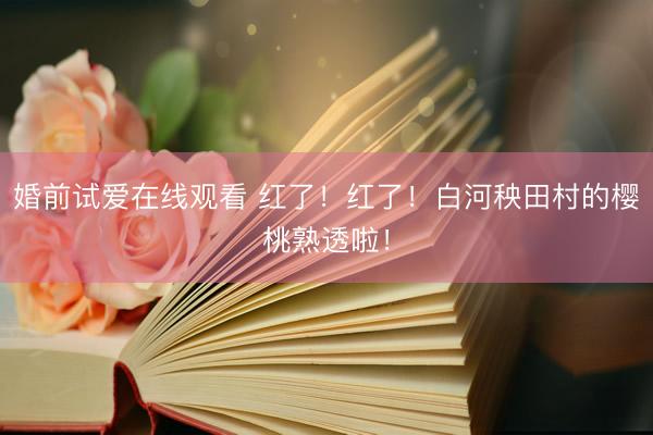 婚前试爱在线观看 红了！红了！白河秧田村的樱桃熟透啦！