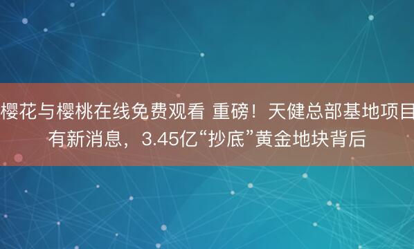 樱花与樱桃在线免费观看 重磅！天健总部基地项目有新消息，3.45亿“抄底”黄金地块背后