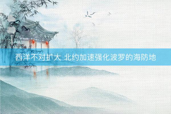 西洋不对扩大 北约加速强化波罗的海防地