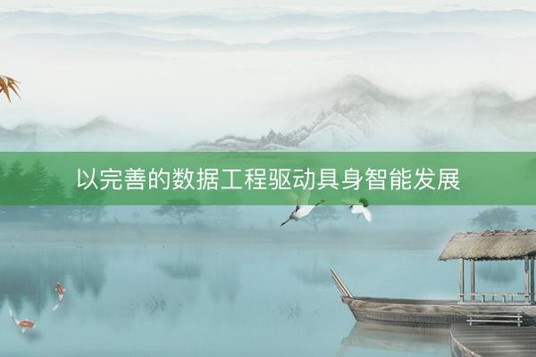 以完善的数据工程驱动具身智能发展