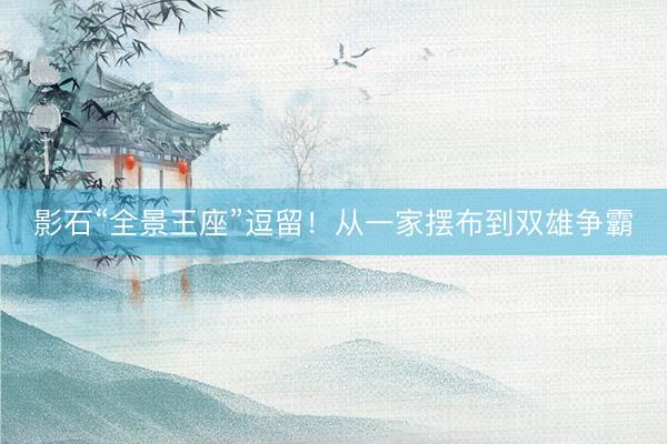影石“全景王座”逗留！从一家摆布到双雄争霸