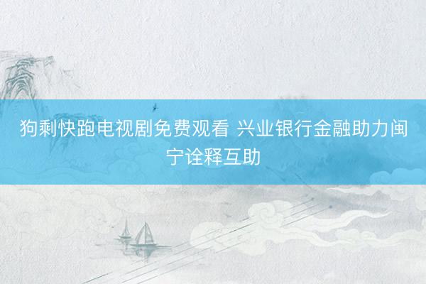 狗剩快跑电视剧免费观看 兴业银行金融助力闽宁诠释互助